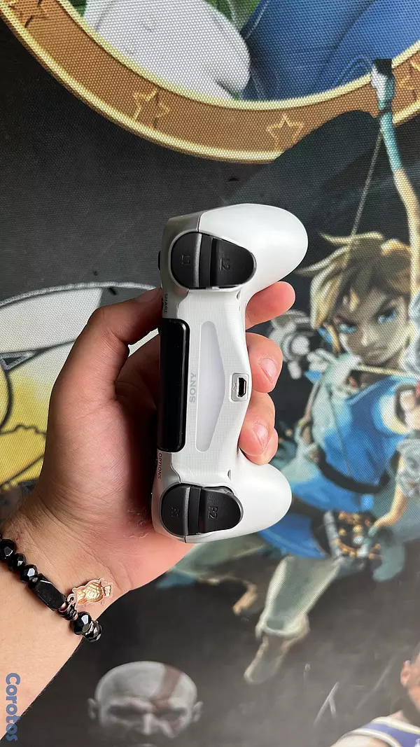 consolas y videojuegos - control ps4 gris original  2