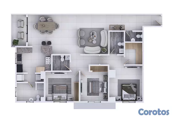 apartamentos - Apartamentos en Venta en El Millón Santo Domingo Proyecto Nuevo 2 y 3 Hab 11