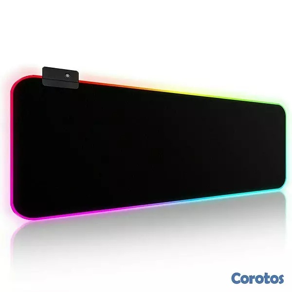 accesorios para electronica - Mousepad Gaming HY-001 RGB de escritorio para Teclado y mouse, Goma Impermeable  4