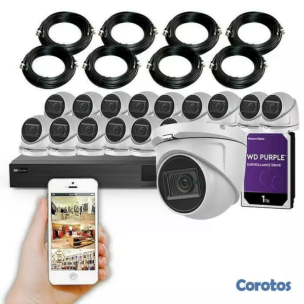 camaras y audio - KIT de 16 Cámaras de seguridad + DVR + Cables + Mouse CCTV
 3