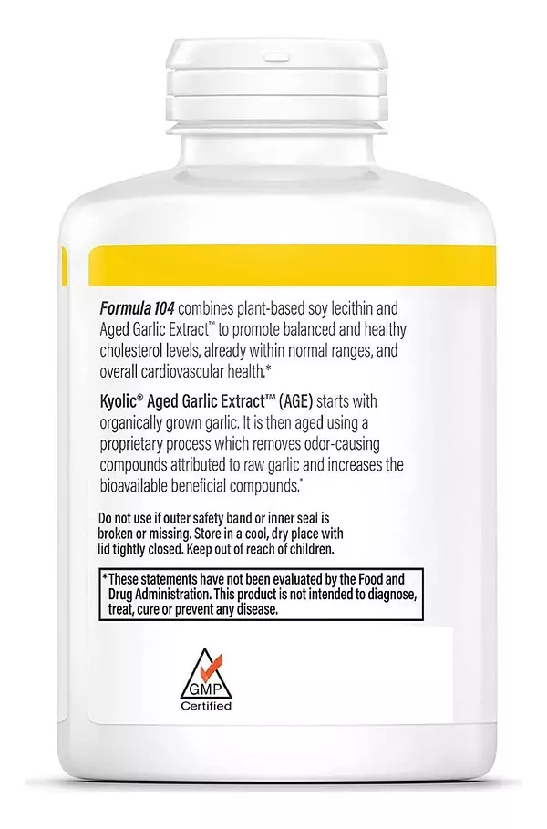 Salud y Equipamiento Médico - Extracto Ajo Garlic Extract Cholesterol Kyolic 300 Cap 2