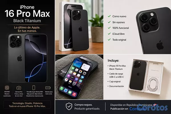 celulares y tabletas - iPhone 16 Pro Max – Black TitaniumIPhone 16 Pro Max - Negro Titanium 4