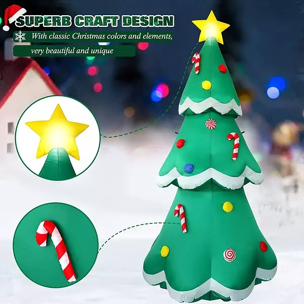 Salud y Equipamiento Médico - Inflable Arbol De Navidad De 7 Pies Luces Led Funfanso. 7