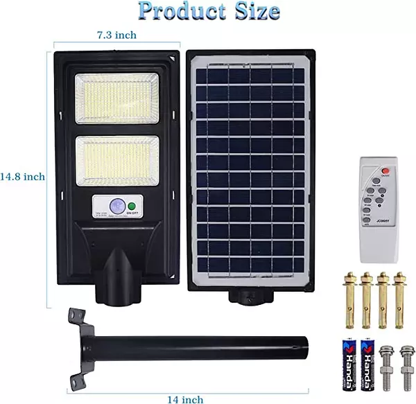 herramientas, jardines y exterior - Luz solar de 200 W con sensor de movimiento IP65 exteriores con panel 4