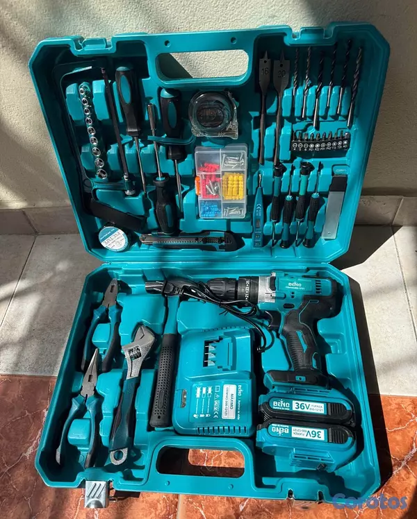 herramientas, jardines y exterior - kit de taladro de 36v inalámbrico con sus herramientas por tan solo 2,700 pesos 2