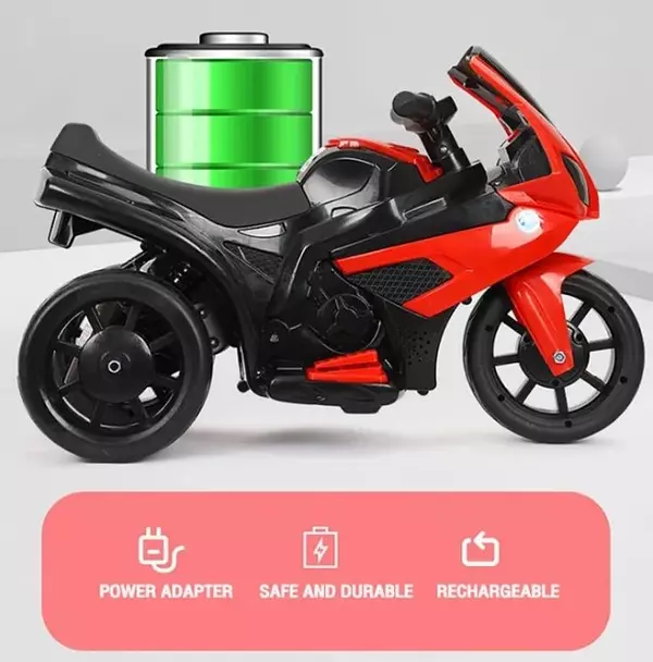 juguetes - Motorcito eléctrico para niños de tres ruedas recargable, motor moto 4