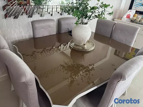 muebles y colchones - Mesa para comedor 8 sillas. 5