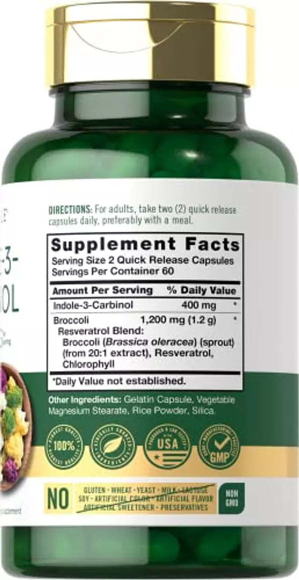 Salud y Equipamiento Médico - Indol-3-carbinol (i3c) 400 Mg 120 Cap Carlyle 2