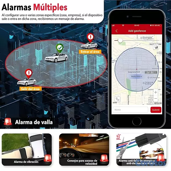 accesorios para vehiculos - 📡 Rastreador GPS Tipo Relay – Localizador Vehicula 4