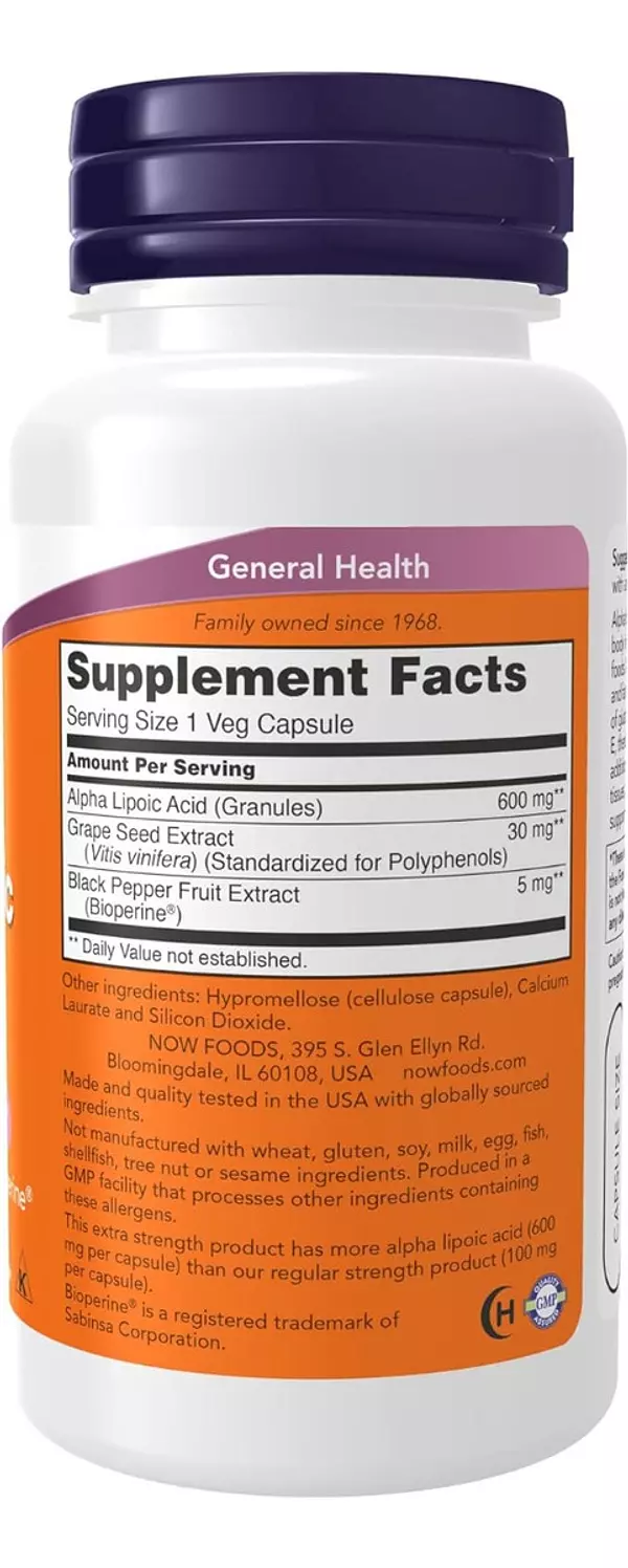 Salud y Equipamiento Médico - Now Foods Ácido Alfa Lipoico - Uni - Unidad A $2898 2