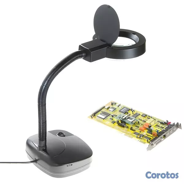 accesorios para electronica - Lámpara Lupa de Aumento – Luz Ajustable y Cuello F 3