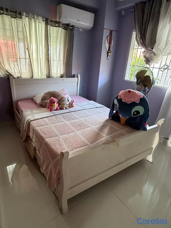muebles y colchones - Cama Full y Gavetero blanco 3