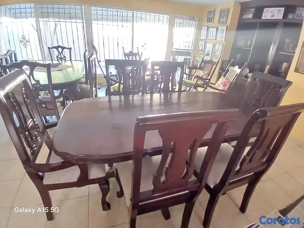 muebles y colchones - Hermoso Juego de  Comedor Caoba de 6 sillas 9