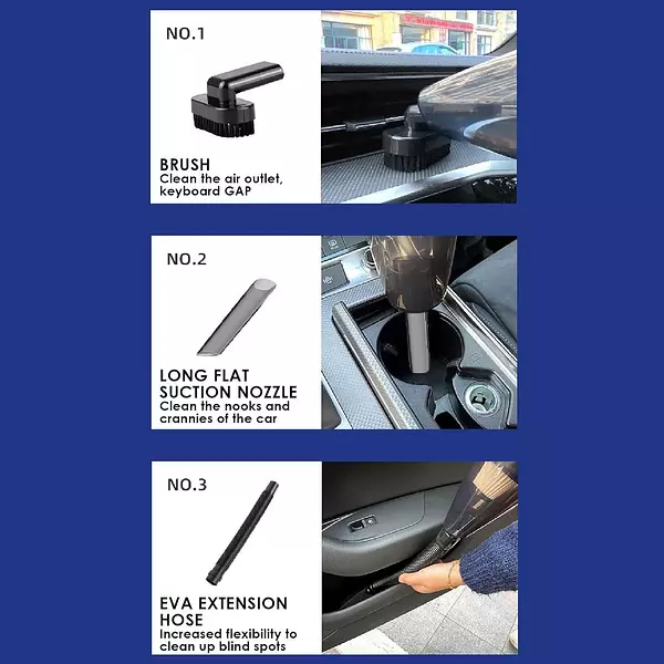 otros electronicos - Aspiradora de carro recargable 7