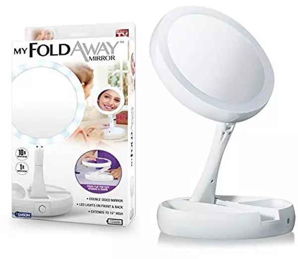 salud y belleza - Espejo Recargable Con Luz Para Maquilladora Portatil 6