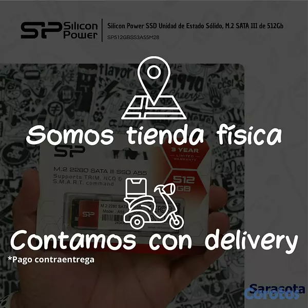 accesorios para electronica - Silicon Power SSD SATA III A55 M.2 512Gb 3
