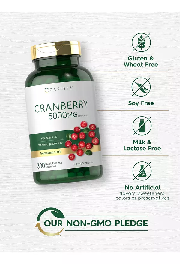 Salud y Equipamiento Médico - Carlyle Pildoras De Arandano 5000mg | 300 Capsulas | Con Vit 6