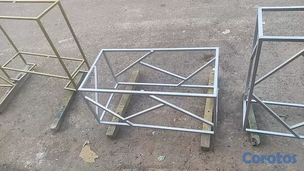 muebles y colchones - mesas de centro de muebles en hierros galvanizado  6