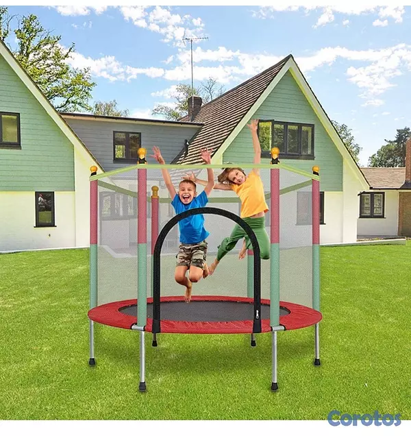 muebles - Trampolín para niños medidas 55x48” soporta hasta 200 libras Nuevo  4