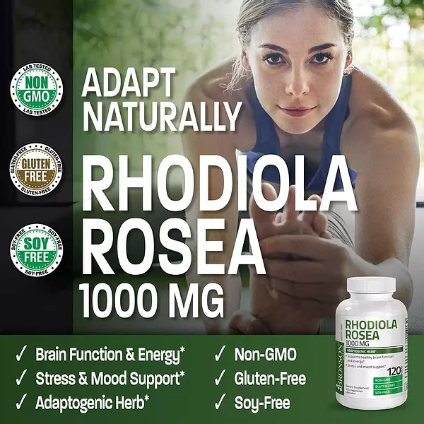 Salud y Equipamiento Médico - Rhodiola Rosea 1000 Mg Hierba Adaptogenica 120 Cap 4