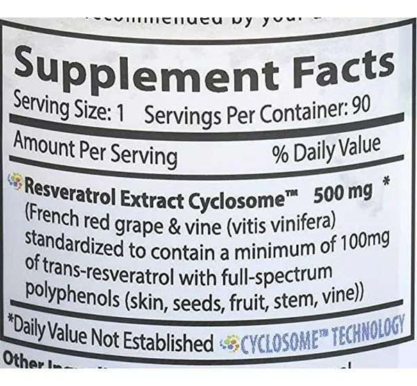 Salud y Equipamiento Médico - Resveratrol Liposomal 90 tabletas 2