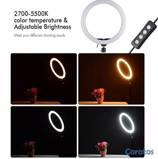 accesorios para electronica - Aro de luz de 14 pulgadas con trípode, ideal para instagram, tik tok, youtube 2
