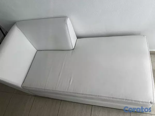 muebles y colchones - Sofá Chaise Blanco 4