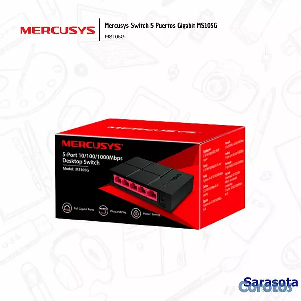 accesorios para electronica - Mercusys Switch 5 Puertos Gigabit MS105G 2