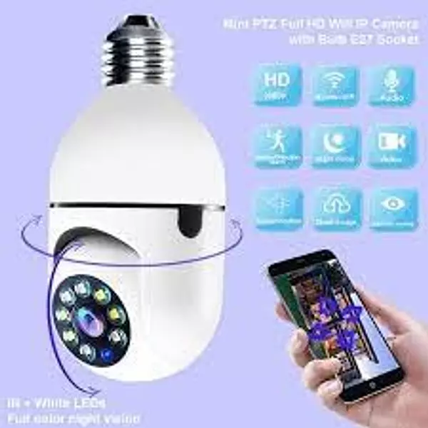 camaras y audio - Camara wifi inalambrica tipo bombillo 355 grados 1