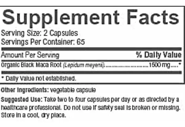 Salud y Equipamiento Médico - Black Maca 1500 Mg Antler Farms 2