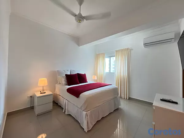 apartamentos - Apartamento full amueblado con balcon frontal  8