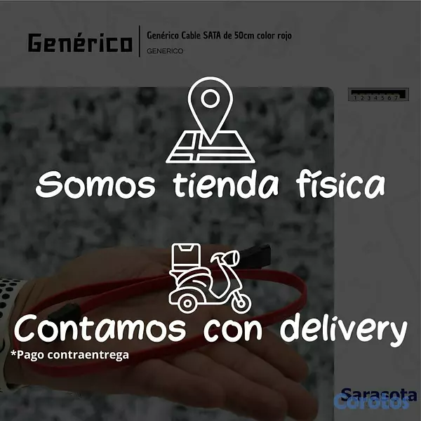 accesorios para electronica - Genérico Cable SATA III (Rojo) 2