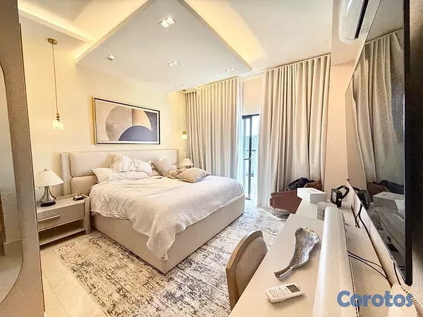 apartamentos - vendo bella vista sur amueblado tres habitaciones con su baño dos parqueo balcó 6