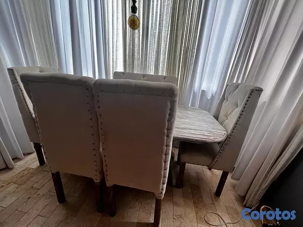 muebles y colchones - juego comedor de caoba restaurado   2