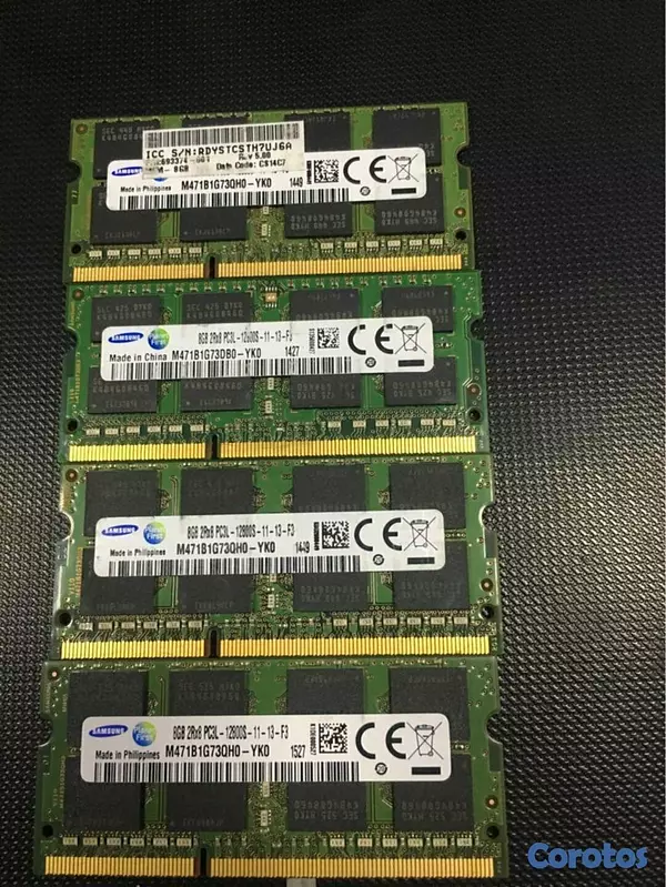 computadoras y laptops - MEMORIA DE 8GB DDR3 PARA LAPTOPS 