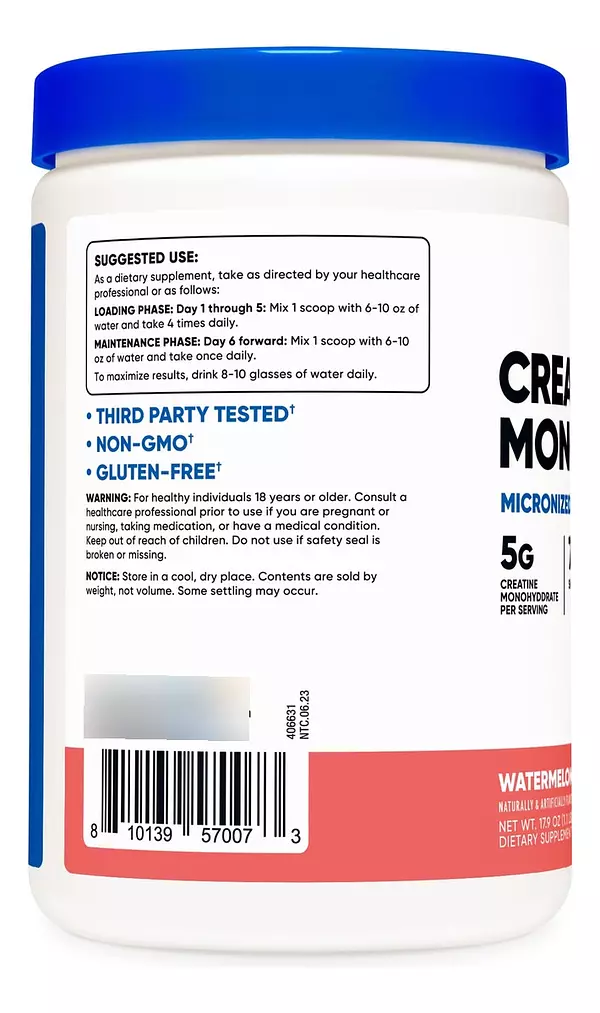 Salud y Equipamiento Médico - Monohidrato De Creatina En Polvo - Nutricost 5