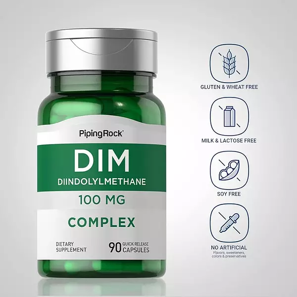 Salud y Equipamiento Médico - Suplemento Dim De Piping Rock | 100 Mg | 90 Cápsulas | Suple 3