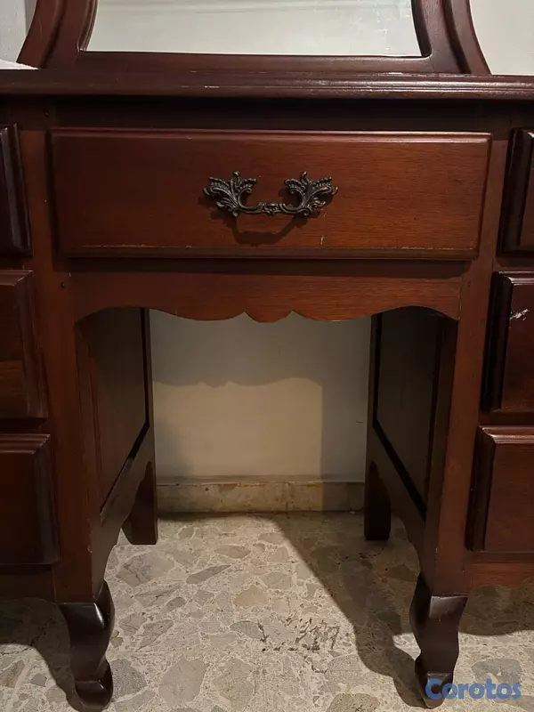 muebles y colchones - Coqueta / Gavetero con espejo de caoba – Muy buen estado 6