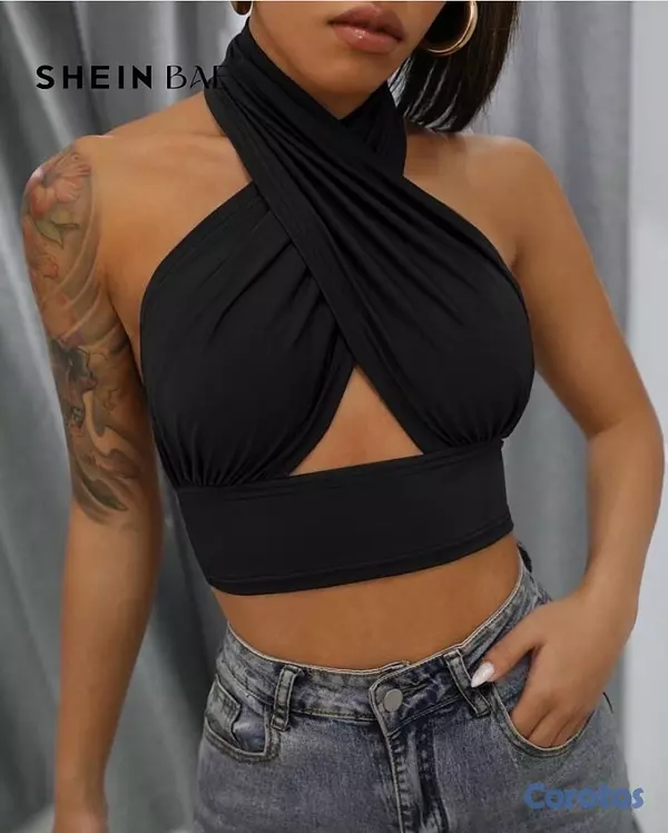ropa para mujer - camisa camiseta crop top mujer🛍️ 3