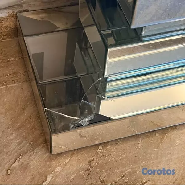 decoración y accesorios - Credenza de Cristal con Espejo de Cristal 5