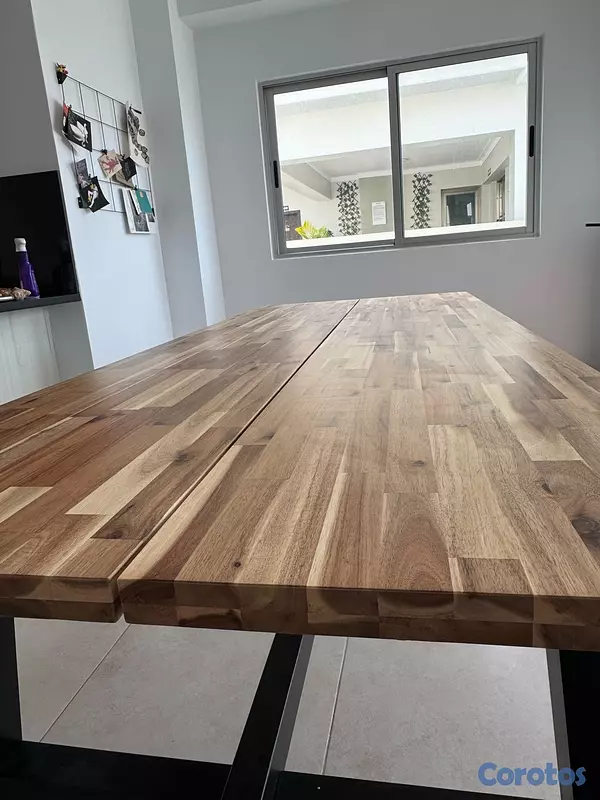 muebles y colchones - MESA SKOGSTA COMO NUEVA 9