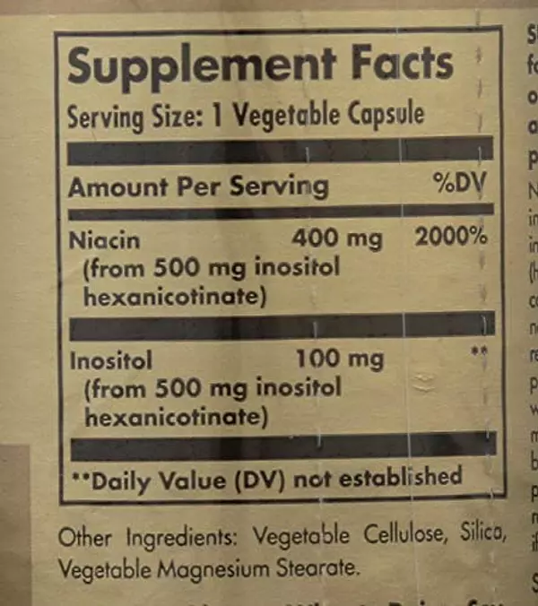 Salud y Equipamiento Médico - Niacina Sin Enjuague 500 Mg Solgar 50 Vcaps 2