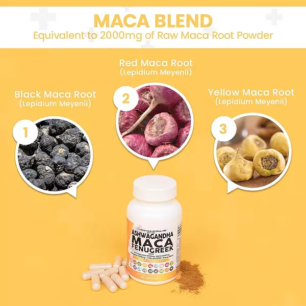 Salud y Equipamiento Médico - Ashwagandha 5000mg Raíz De Maca 2000mg Fenogreco 3000mg 5