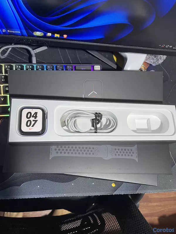 accesorios para electronica - Apple Watch serie 5 44MM en su caja ⬇️LEA LA DESCRIPCIÓN ⬇️ 5