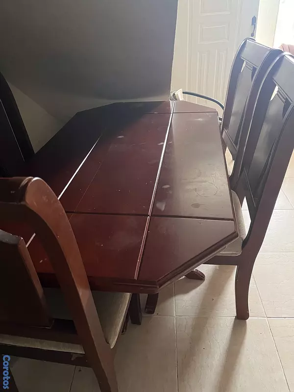 muebles y colchones -  comedor en Caoba 4 sillas  4
