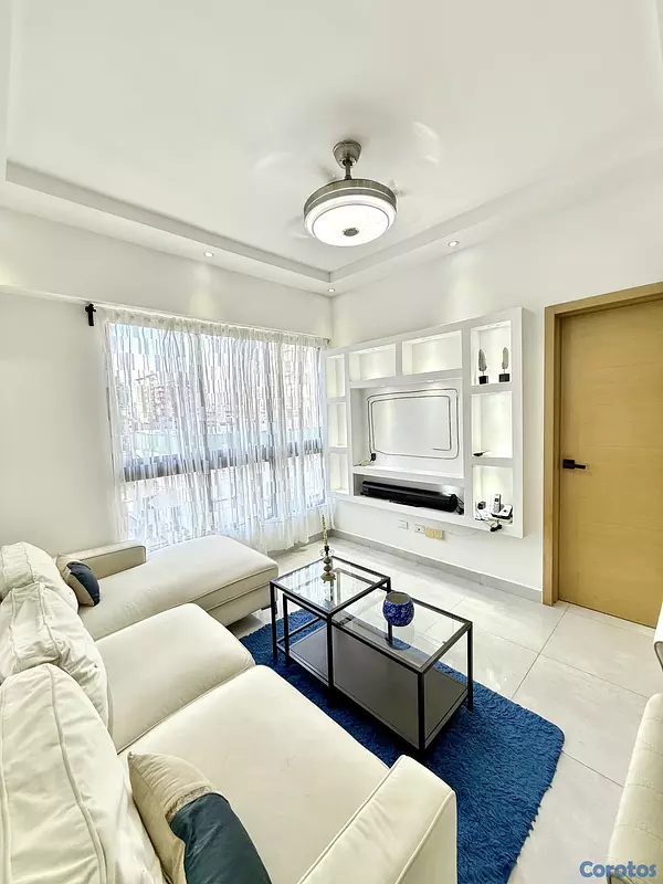apartamentos - SE ALQUILA APT. en TORRE MODERNA TOTALMENTE AMUEBLADO en EVARISTO MORALES 7