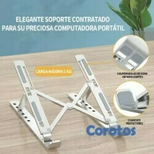 computadoras y laptops - Soporte en aluminio resistente para Macbook,  laptops , tabletas o libros, 9