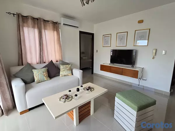 apartamentos - En renta apartamento amueblado de 2 dormitorios en 3