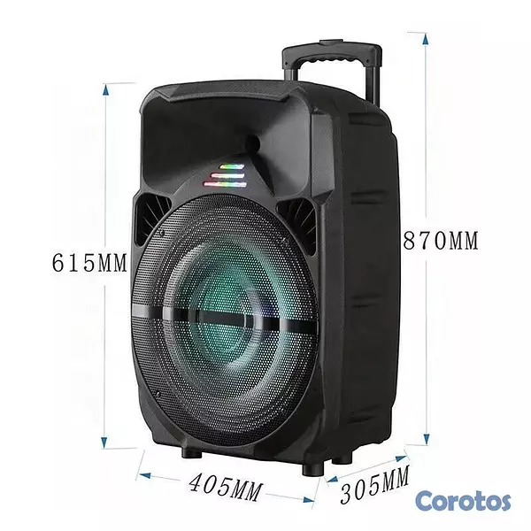 camaras y audio - Bocina portátil de 15 pulgadas, con micrófono inalámbrico 2