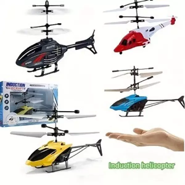 juguetes - Helicoptero de induccion manual sin control con sensor para niños ideal regalo  1